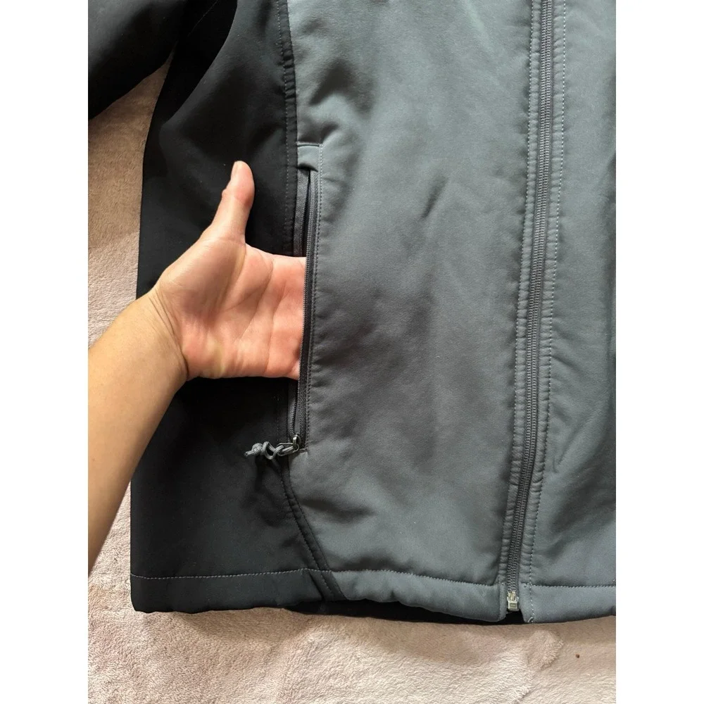 The North Face Jacket Mens‎ Black Fleece Lined Windwall Mock Neck Full Zip Sz S